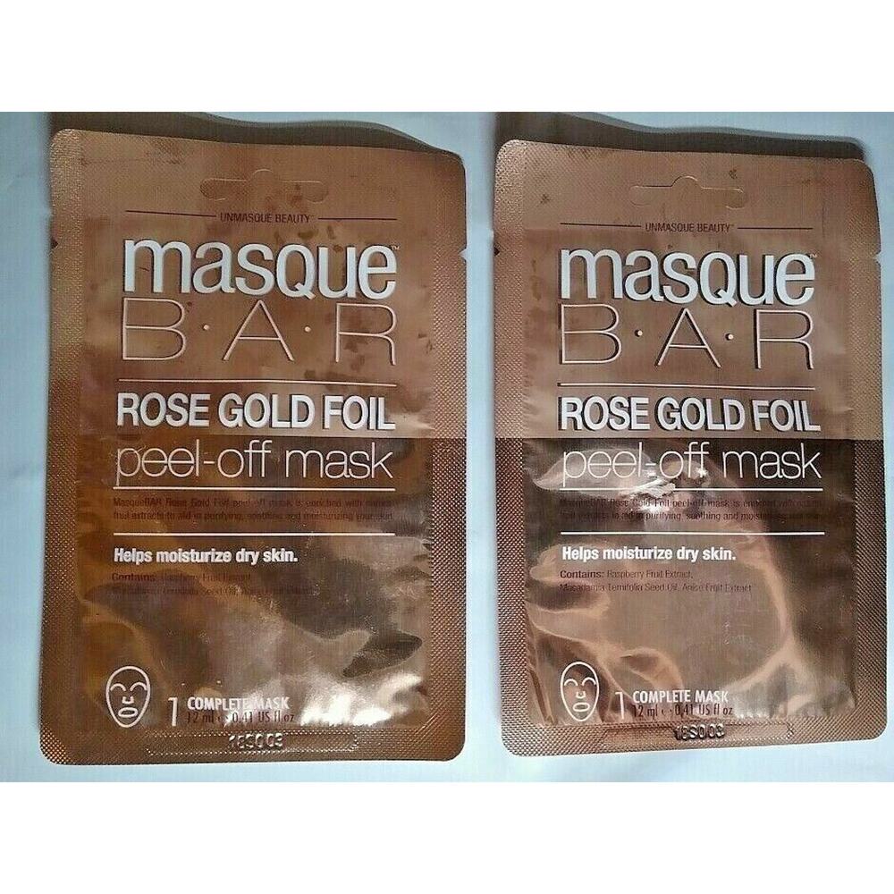 Masque Bar Rose Gold Foil Peel Off Mask (2) - Fast Ship!